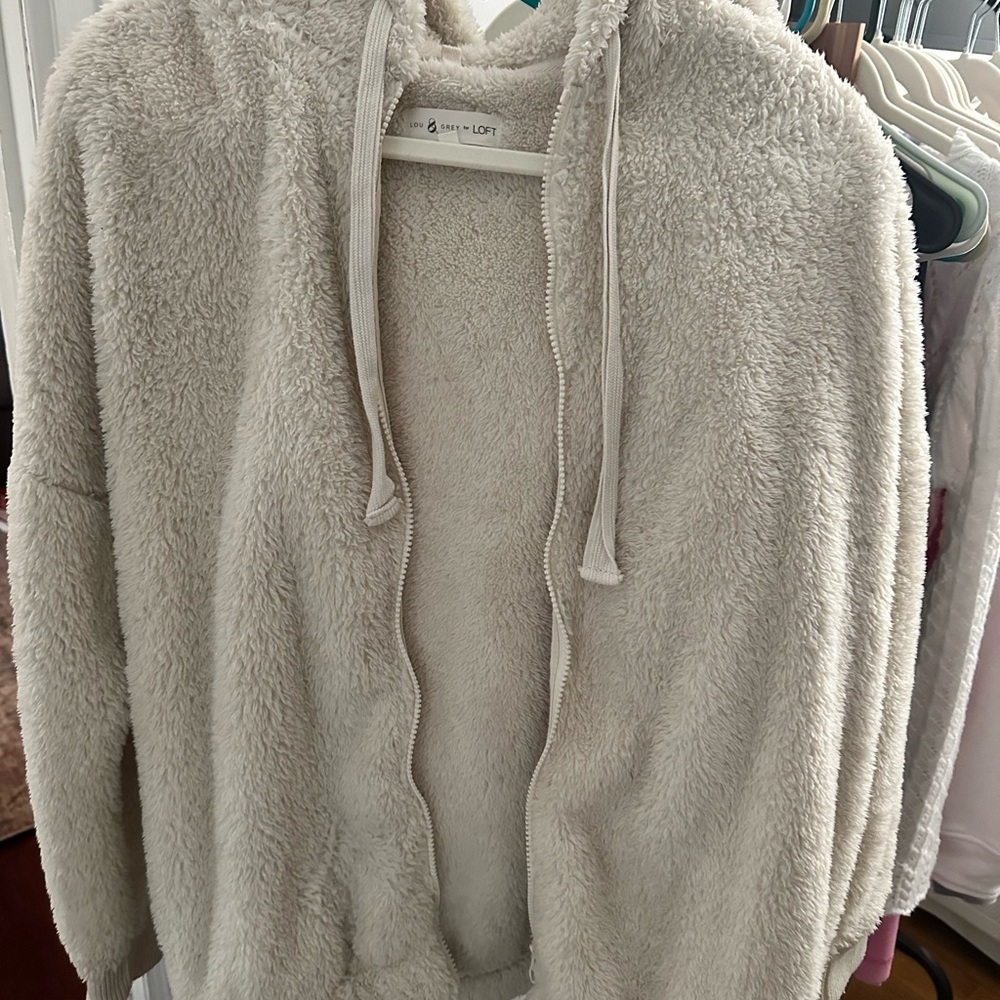Loft Soft Cream Sherpa Hoodie